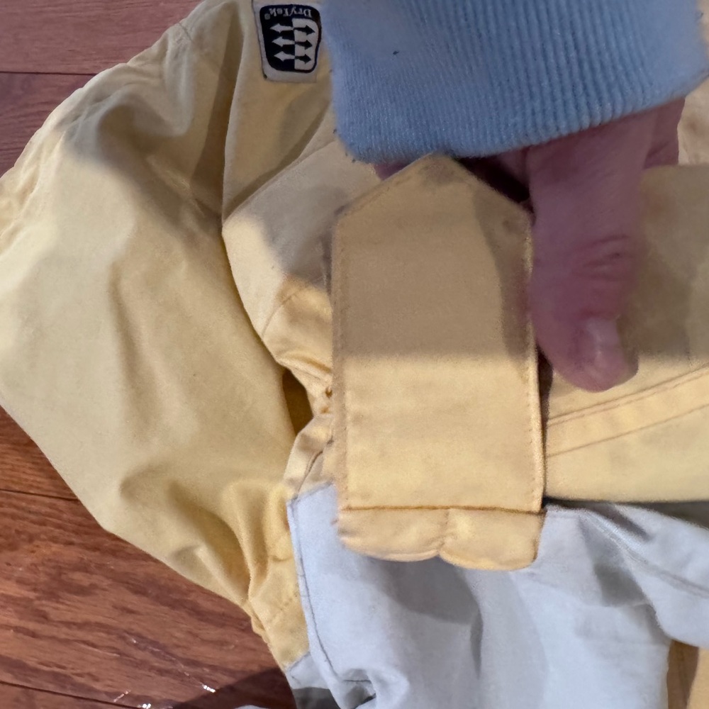 Vintage Precision Mountaineering Ski Jacket Yellow Colorblock Snowboard Small - Picture 5 of 9